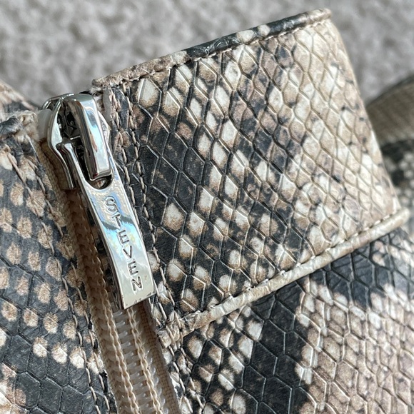 Steven by Steve Madden Snake Print Ankle Booties Size 8.5, Jenn Python Tan Boots - Picture 7 of 13